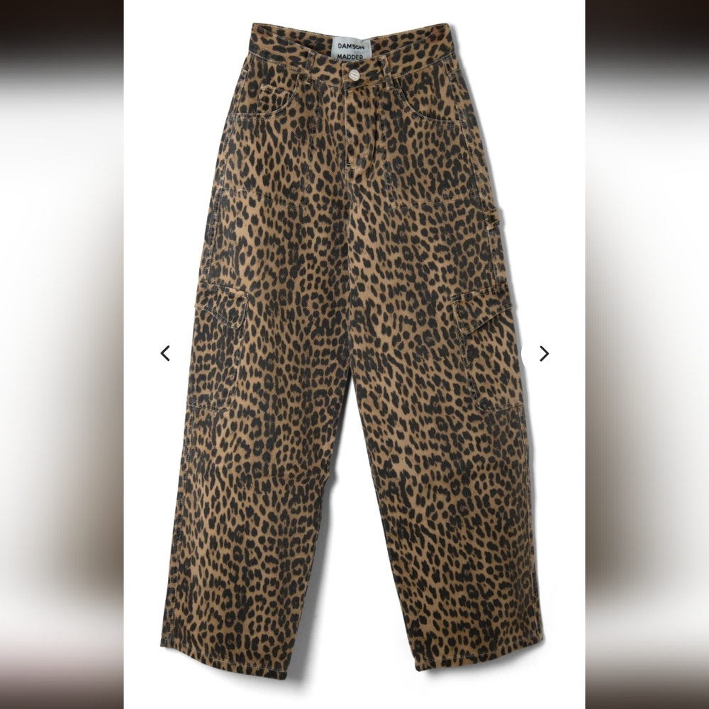 Damson Madder Dion Leopard Cargo Jean